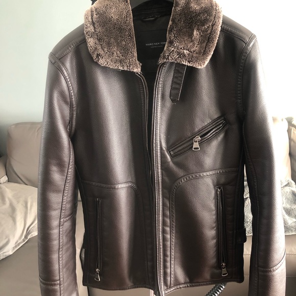 Andrew Marc winter leather jacket Sz Small - Picture 2 of 7